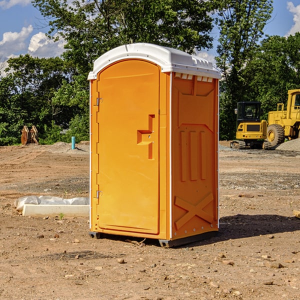 how often are the portable restrooms cleaned and serviced during a rental period in Stewart County